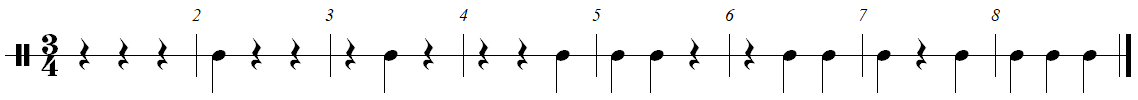 그룹 3 리듬 비트 패턴