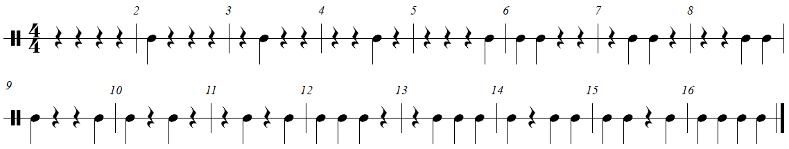 第 4 组节奏节拍模式